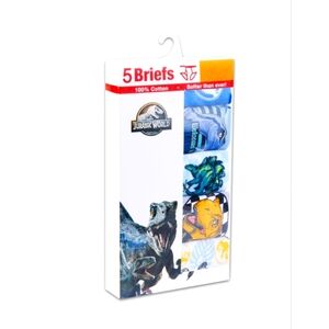 Jurassic World Boys' Briefs 5-Pack - Size 6 - NIP